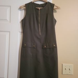Olive green sleeveless dress